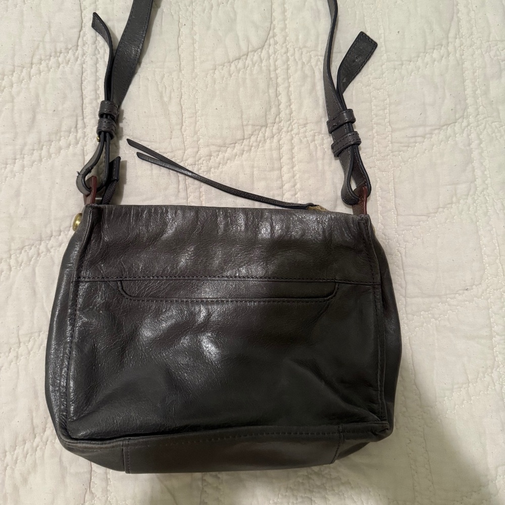 Hobo Grey Leather Crossbody Bag